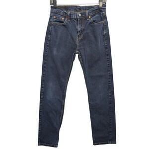 Levi's 505 Regular Fit Jeans Mens 30x32 Dark Wash Blue Stretch Denim